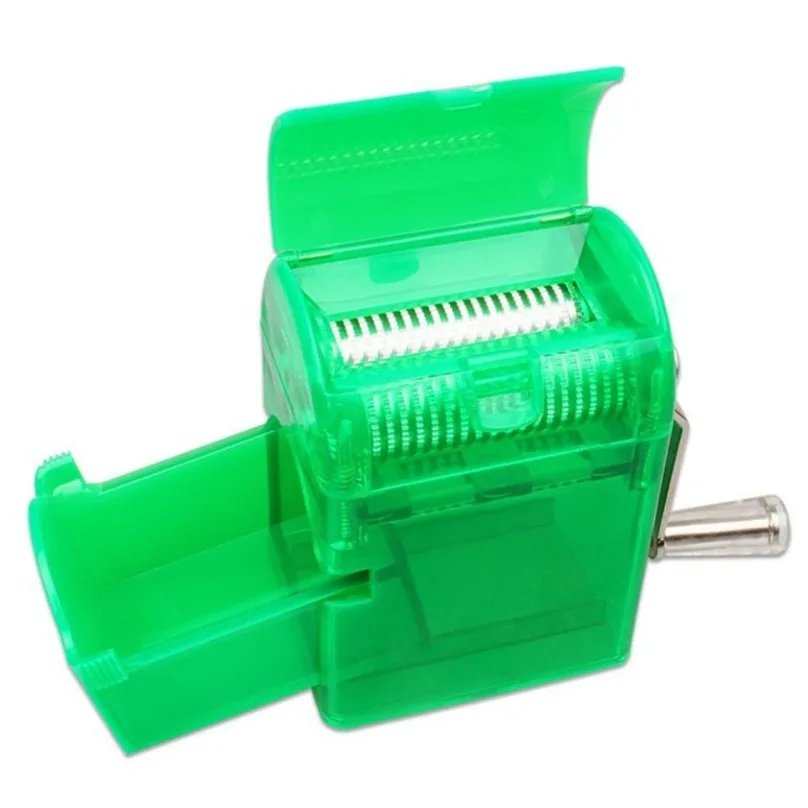 Portable Hand Cranked Dry Herb Muller Shredder Grinder with Clear Top Storage Case for DIY Home Tobacco Pipe Accessories