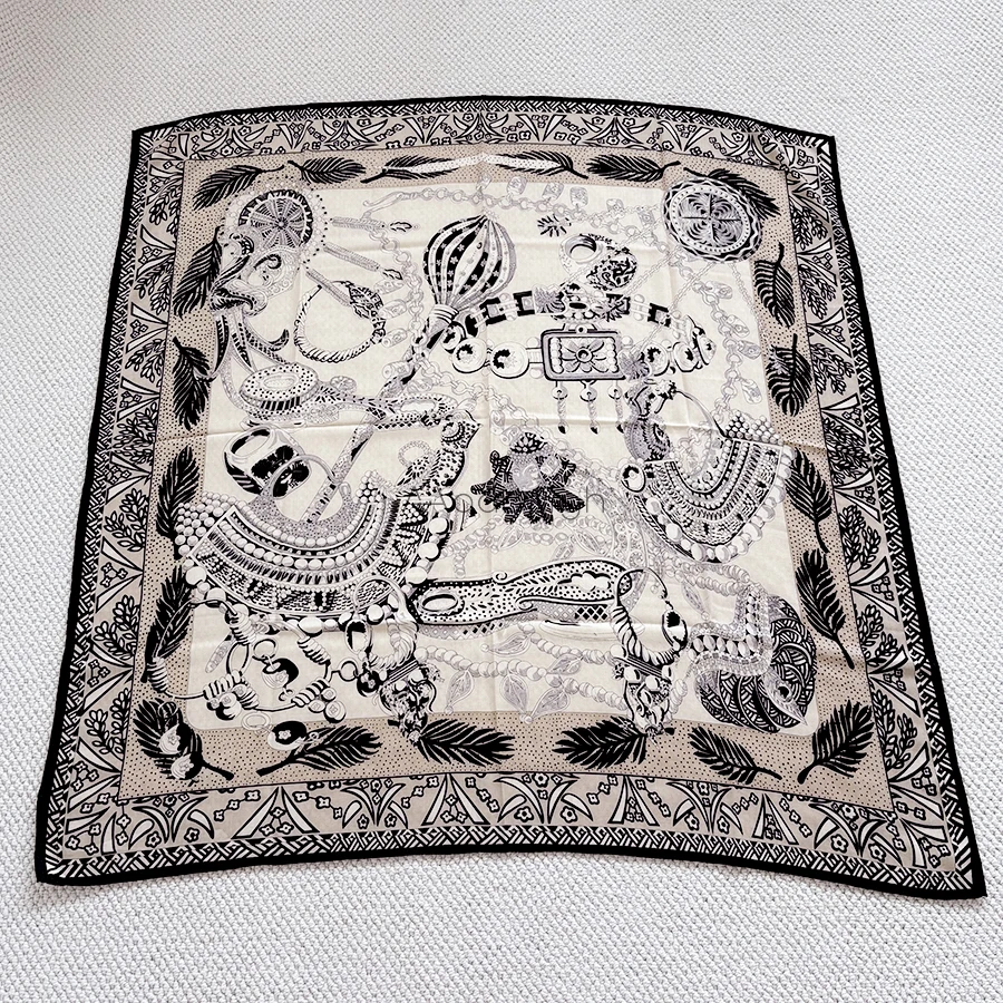 

Brand Luxury Wool Silk Scarf Wrap Large Shawls Stole Handmade Rolled Large Bandana Tops Neck Head Scarves Hair Pashmina 140cm