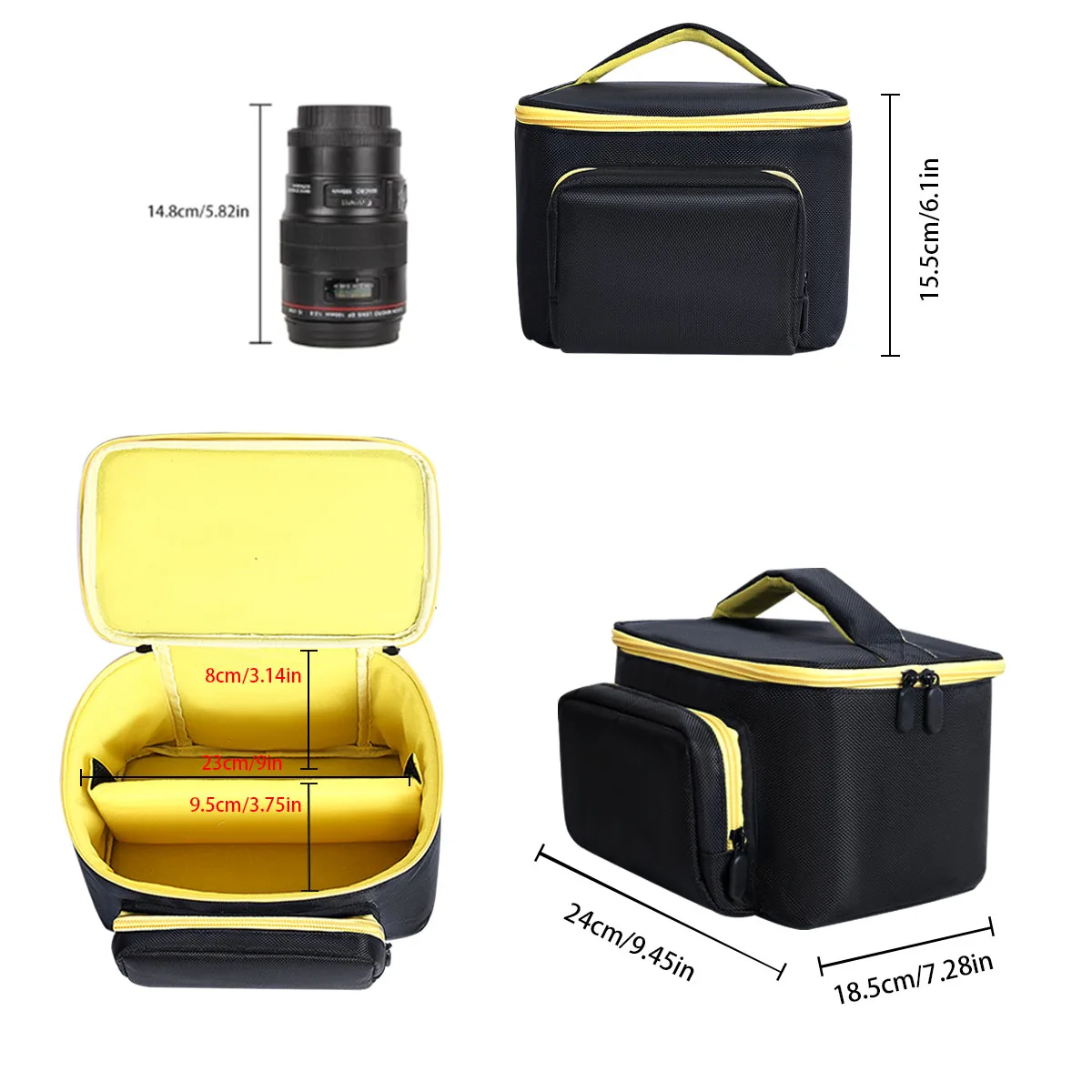 Hard Camera Case for Sony ZV-E10 A6400 A6000 A6100 A6600 A6500,Protective Bag with Shoulder StrapTravel Carrying Storage Bag