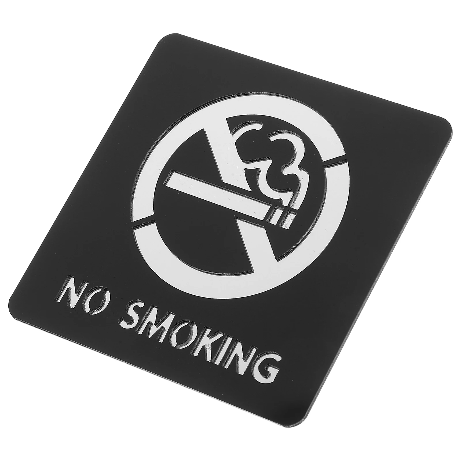 

No Smoking Sign Stickers Self Adhesive Waterproof Business Office Bathroom Hotel Signs Acrylic Durability Elegant