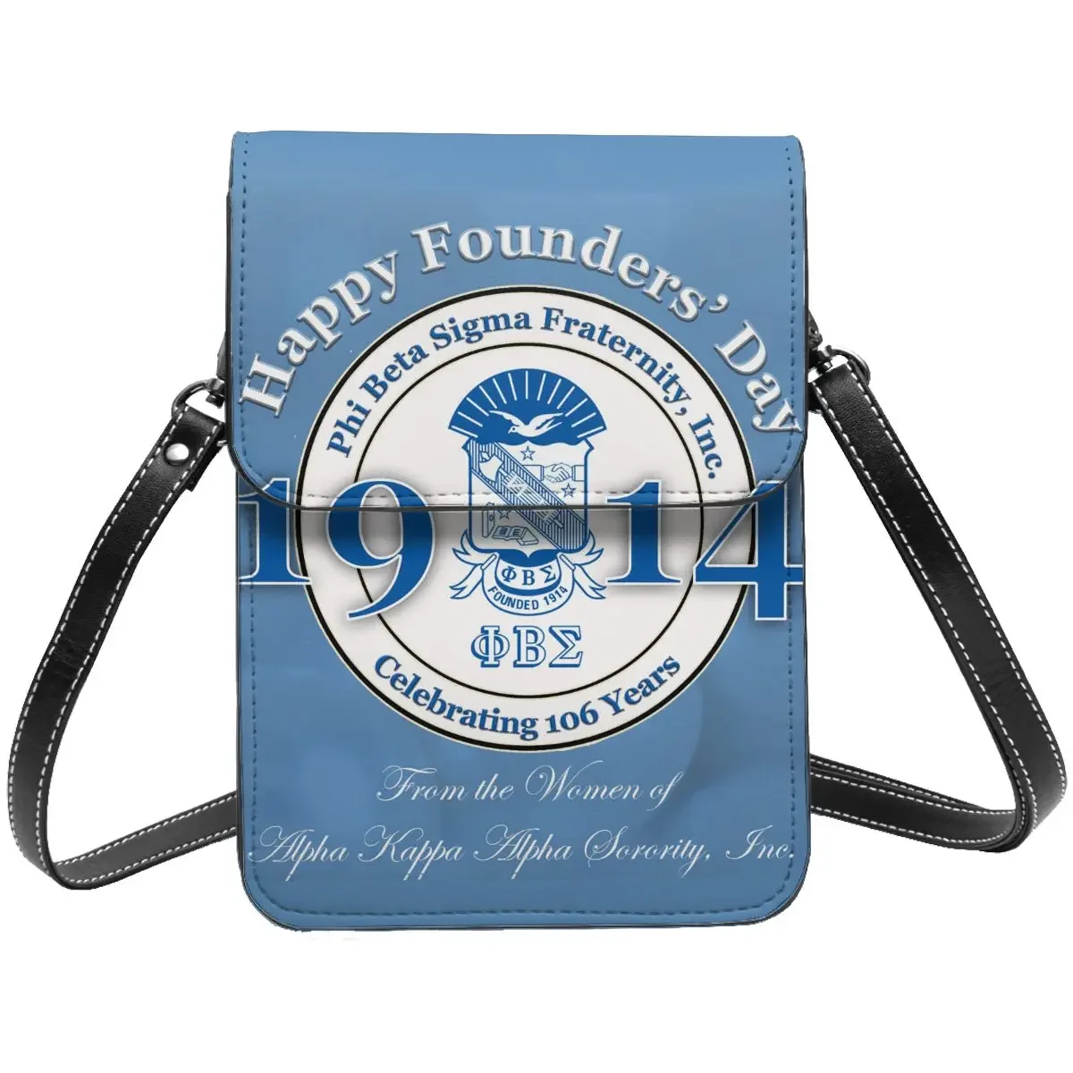 

Phi Beta Sigma PBS Fraternity Crossbody Wallet Cell Phone Bag Shoulder Bag Cell Phone Purse Adjustable Strap