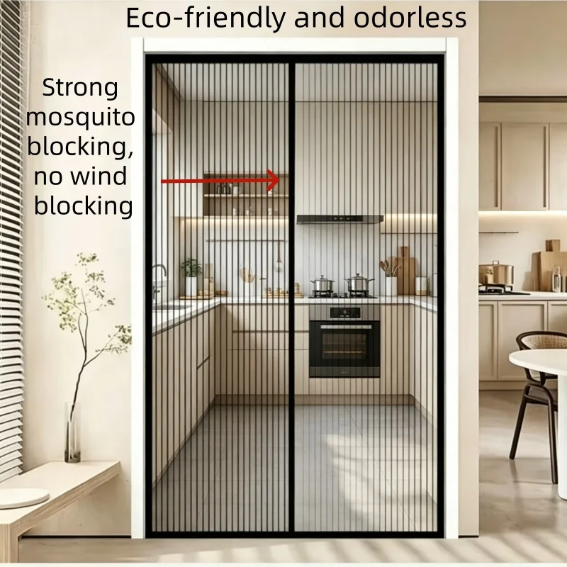 Customized Size Magnetic Door Screen, Mosquito Proof, Automatic Closing, Invisible Door Curtain Used for Kitchen, Living Room