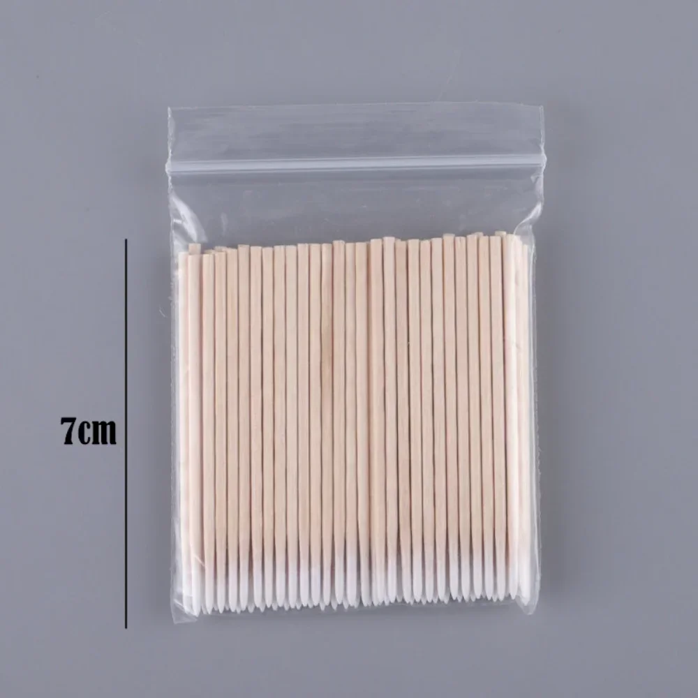 1000 pz Micro Legno Tampone di Cotone Strumenti di Estensione Delle Ciglia Tatoo Microblading Pulizia Bastoni di Legno Cosmetico Spazzola di Cotone Germogli Punta