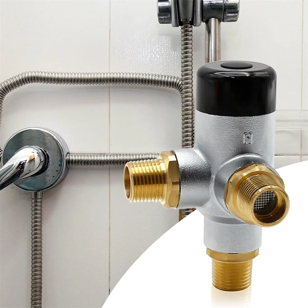 1pc Brass 90029 Mixing Valve Replacement For RV Water Heater 10 Gallon Anti Scald Temperature Control Plumbing Fixture