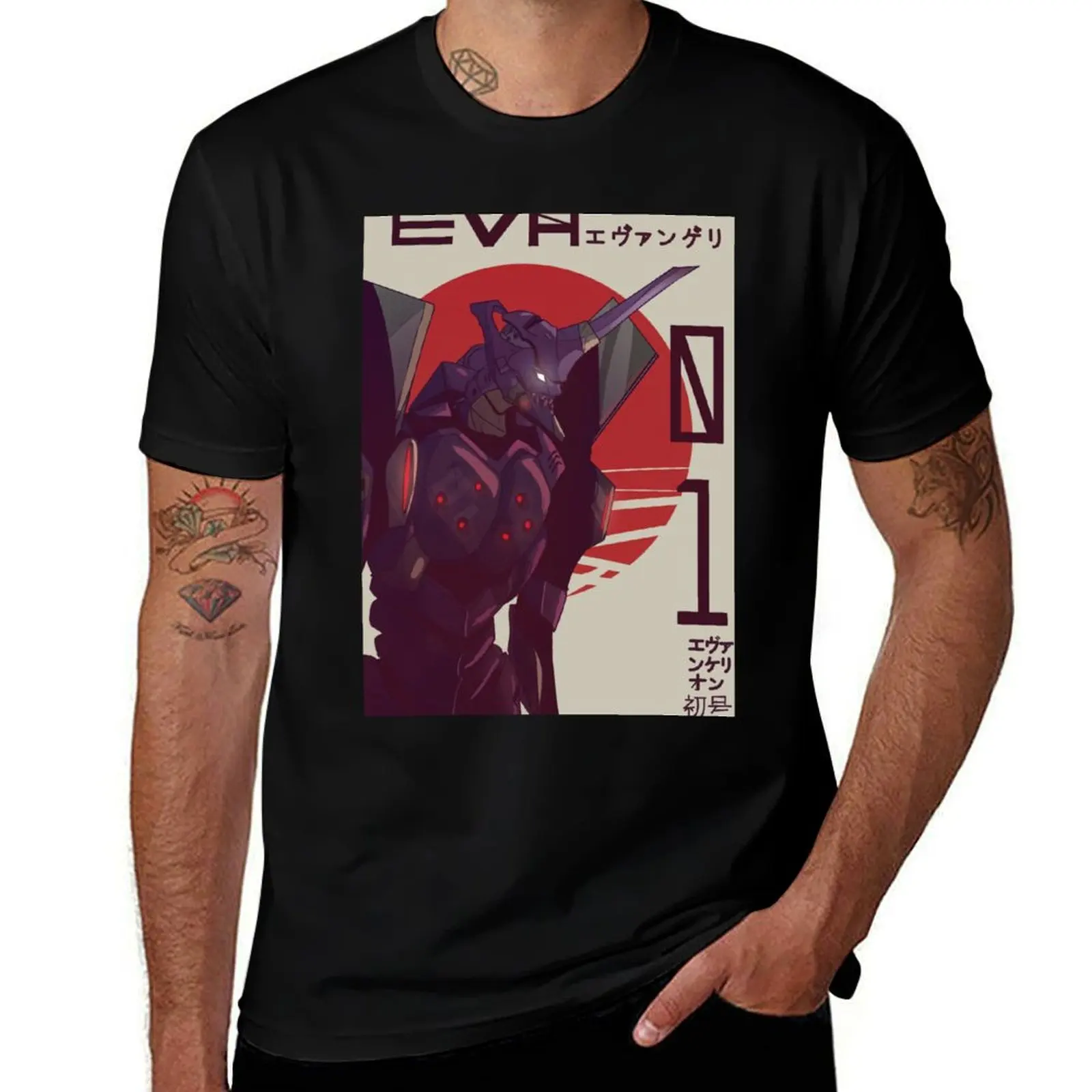 

EVA-01 T-Shirt Blouse oversized vintage men workout shirt