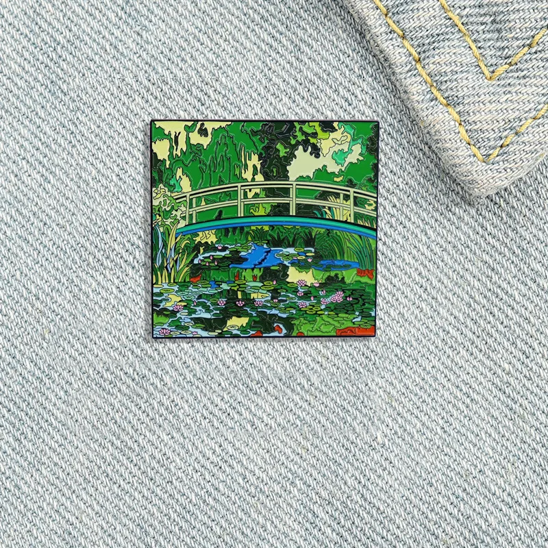 Broche Pintura Monet Lótus: Como Transformar seu Visual com a Elegância dos Jazmines de Van Gogh