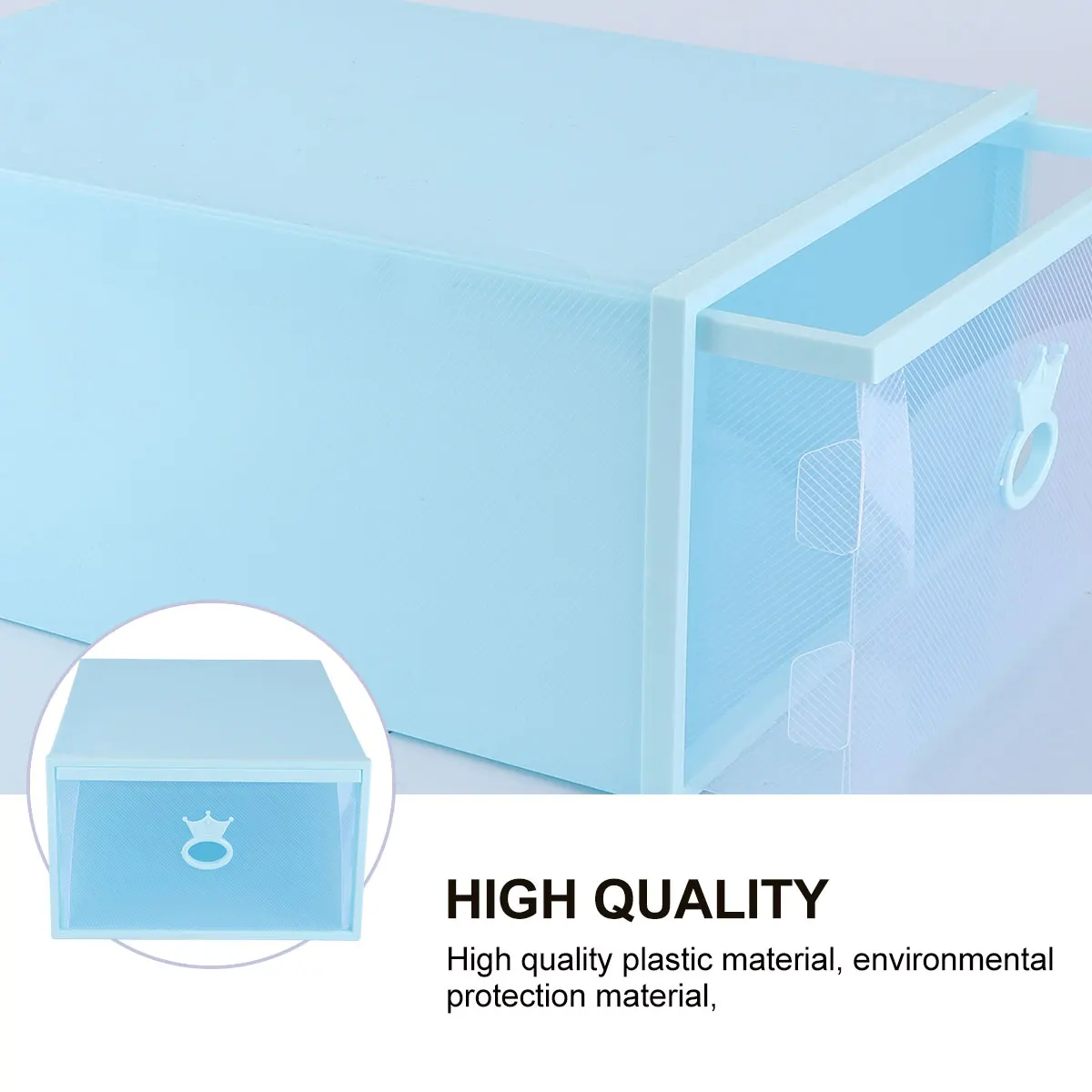 

Transparent Shoes Case 33x23x14cm Thickened Plastic Shoe Storage Container Drawer Type ganizer White Box Foldable