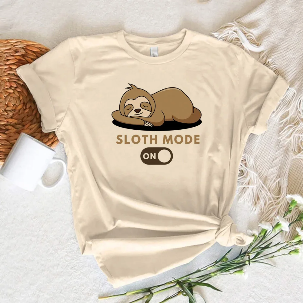 

Sloth top women graphic Japanese t-shirts female funny manga comic clothes