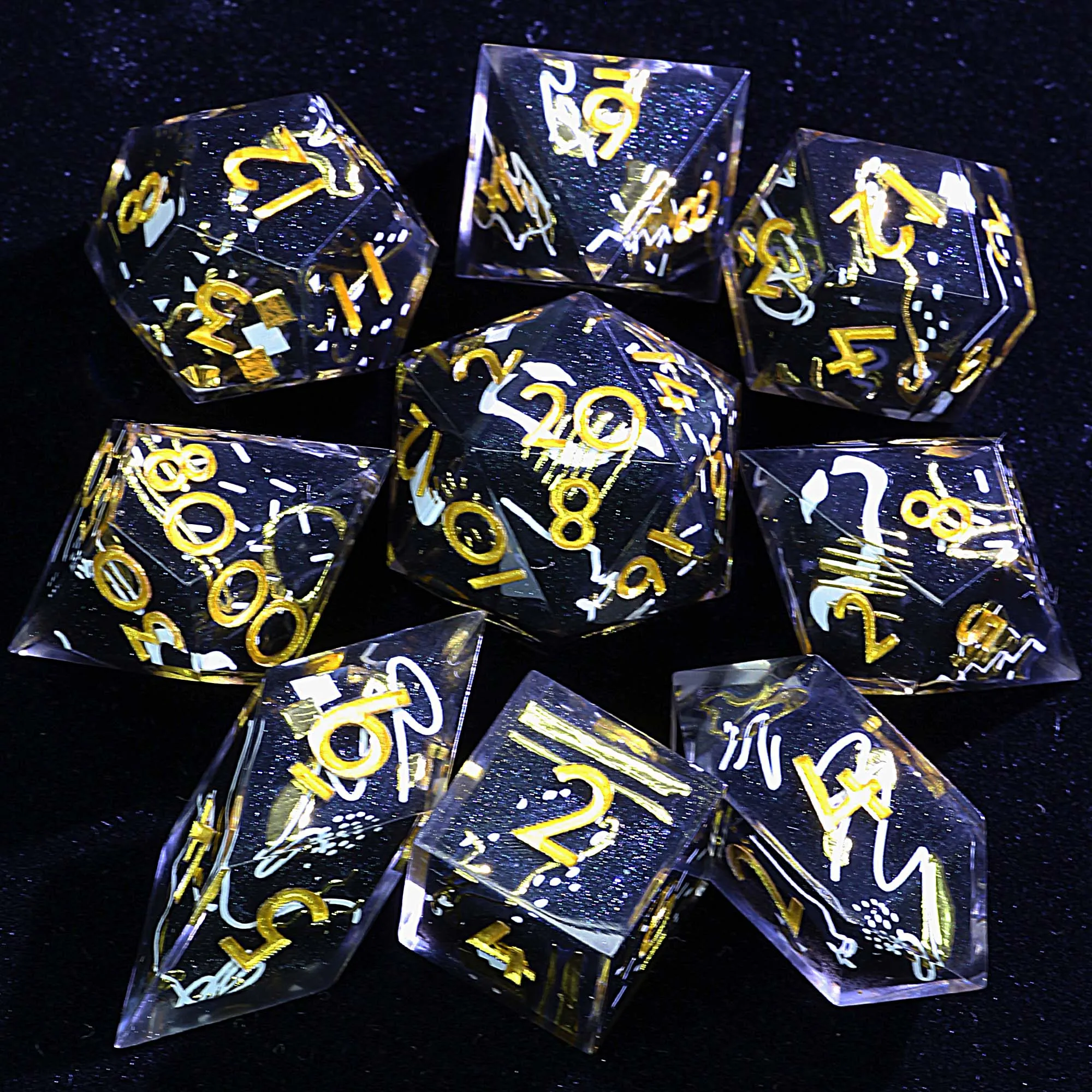 

Наборы из многогранной смолы D&D Dice Void Glyph Mirage