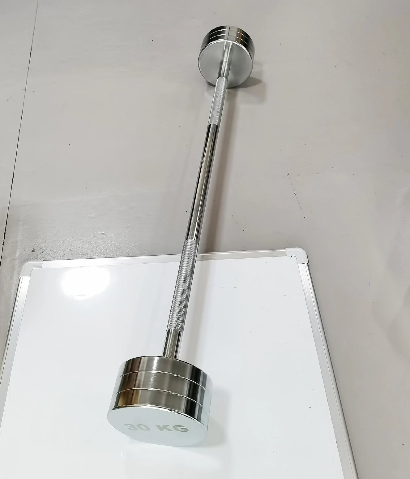 Fixed Barbell Dumbbell 10-50kg, Chrome Gym Rack, Straight and Curved Bar, Home Use, Free Weights, Plating Barbell Set