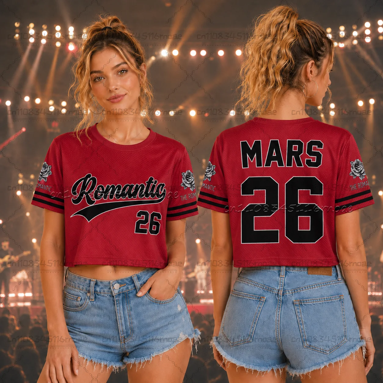 Bruno Mars' Romantic Tour 2026 Women's Universal Short sleeved T-shirt Hip Hop Street Casual Fan Surrounding Children's Style