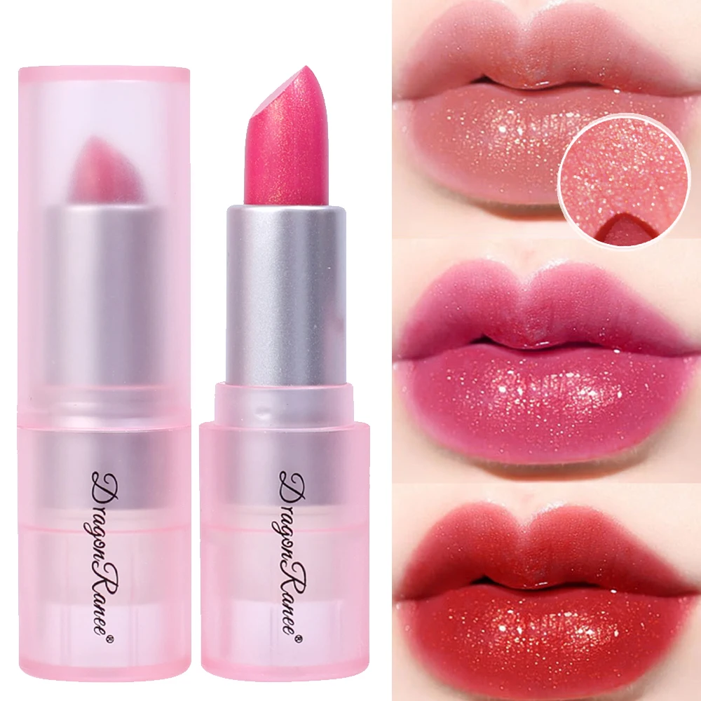 Giltter Parel Lippenstift 6 Kleuren Zeemeermin Nude Roze Lipgloss Langdurige Velve Sexy Micro-Flash Lipsticks Meisje Lippen Cosmetica