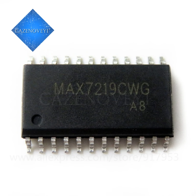 10pcs/lot MAX7219CWG MAX7219EWG MAX7219  SOP24 LED display driver  In Stock