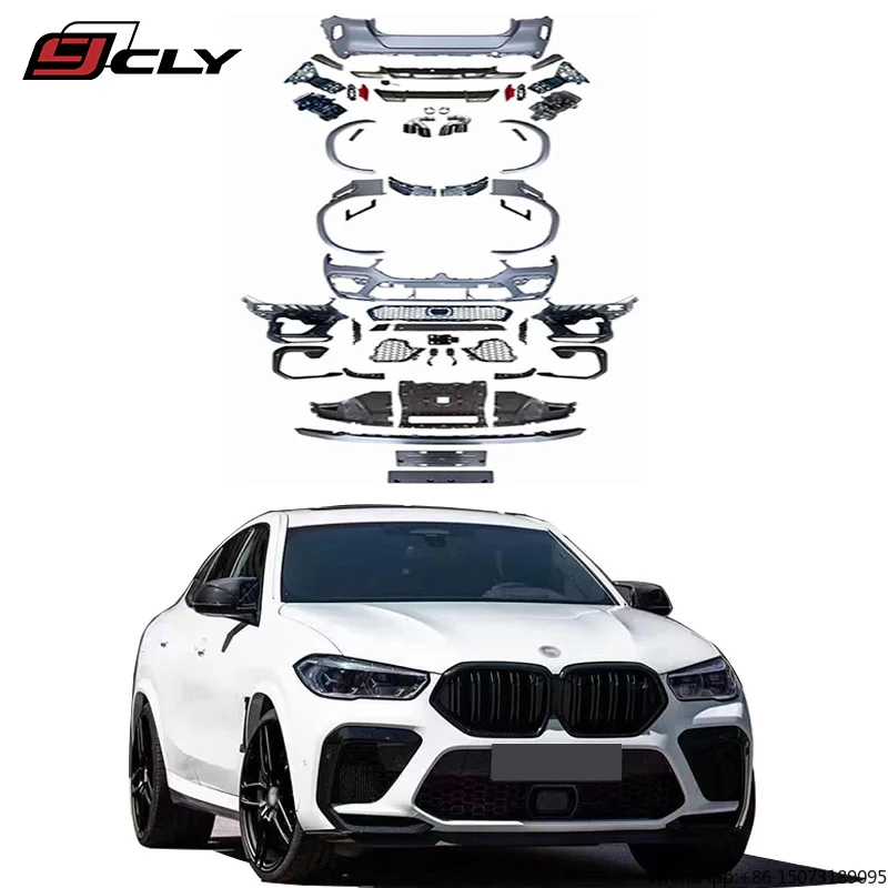 CLY  G06 Bumper for  X6 Upgrade X6M Body Kits Front Bumper Rear Bumper Fender Flare Exhaust Pipes 2019-2022