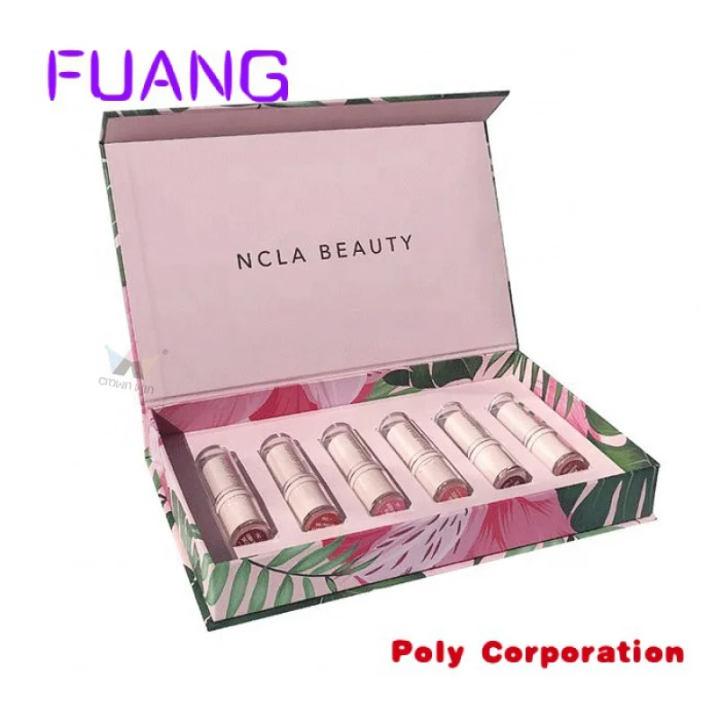 Custom  Custom Logo Luxury Cardboard Paper Cosmetic Lipgloss Boxes Cajas Para Cosmeticos Lipstick Make Up packing box for small