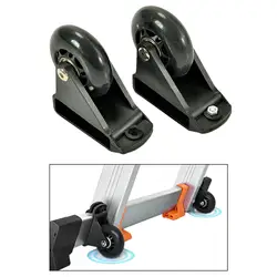 2 Pieces Leveling Casters Ladder Wheels to Use Pulley Cart Accessories