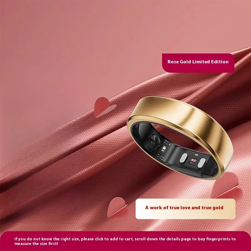 Smart Ring Sono Respiração Monitora Frequência Cardíaca e Bl ood Oxyg en Mulheres e Predica Menstruação