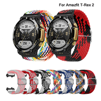 Elastic Braided Straps For Xiaomi Amazfit T-Rex 2 Trex Belt Nylon Adjustable Bracelet For Huami Amazfit T-Rex Smart Watch Band