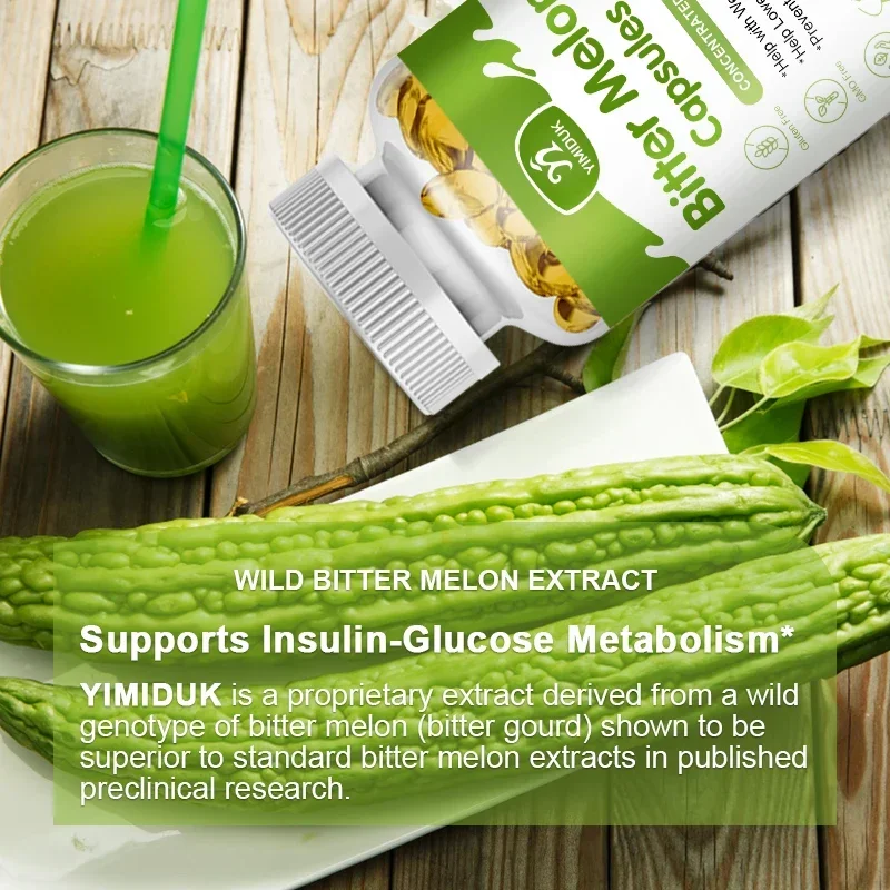 اشتري 1 واحصل على 1 مجانًا! مكمل مستخلص البطيخ المر، لسكر الدم الطبيعي، معزز عملية التمثيل الغذائي ومساعدة إدارة الوزن، نباتي