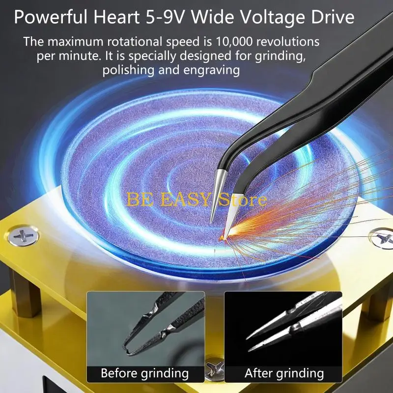 E28F Compact Precise Grinding Tool With Digital Display And Reversible Rotate For Electronics Repair And Model Making
