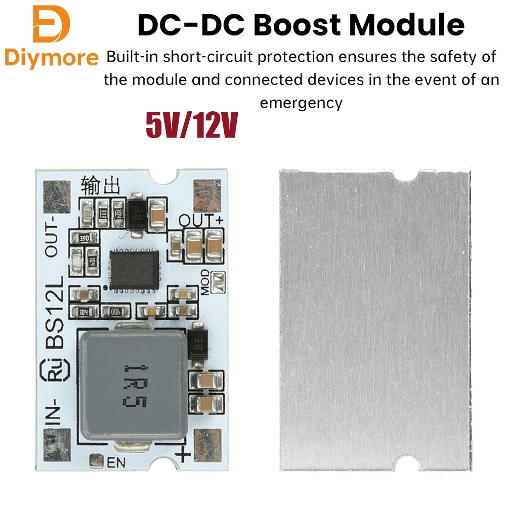 DC-DC Mini Boost Module 2.7-11V to 5V 12V 10A Charge/Discharge With Short Circuit Protection Indicator Boost Board