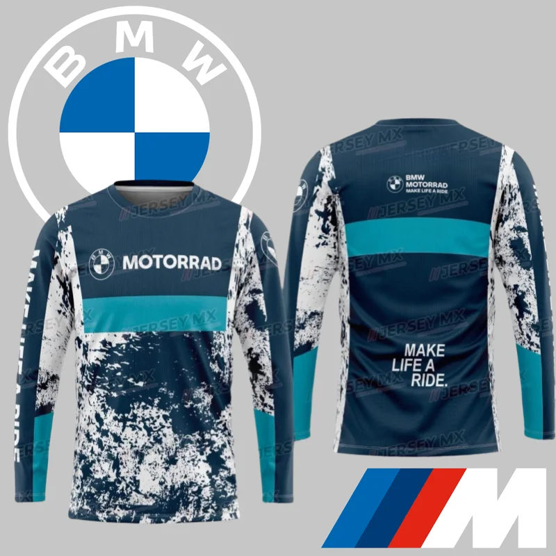 

New 2025 BMW Car Quick-drying Long-sleeved High-end BMW Brand Casual T-shirt Car Lover Gift Sports Cycling Suit Top Moto