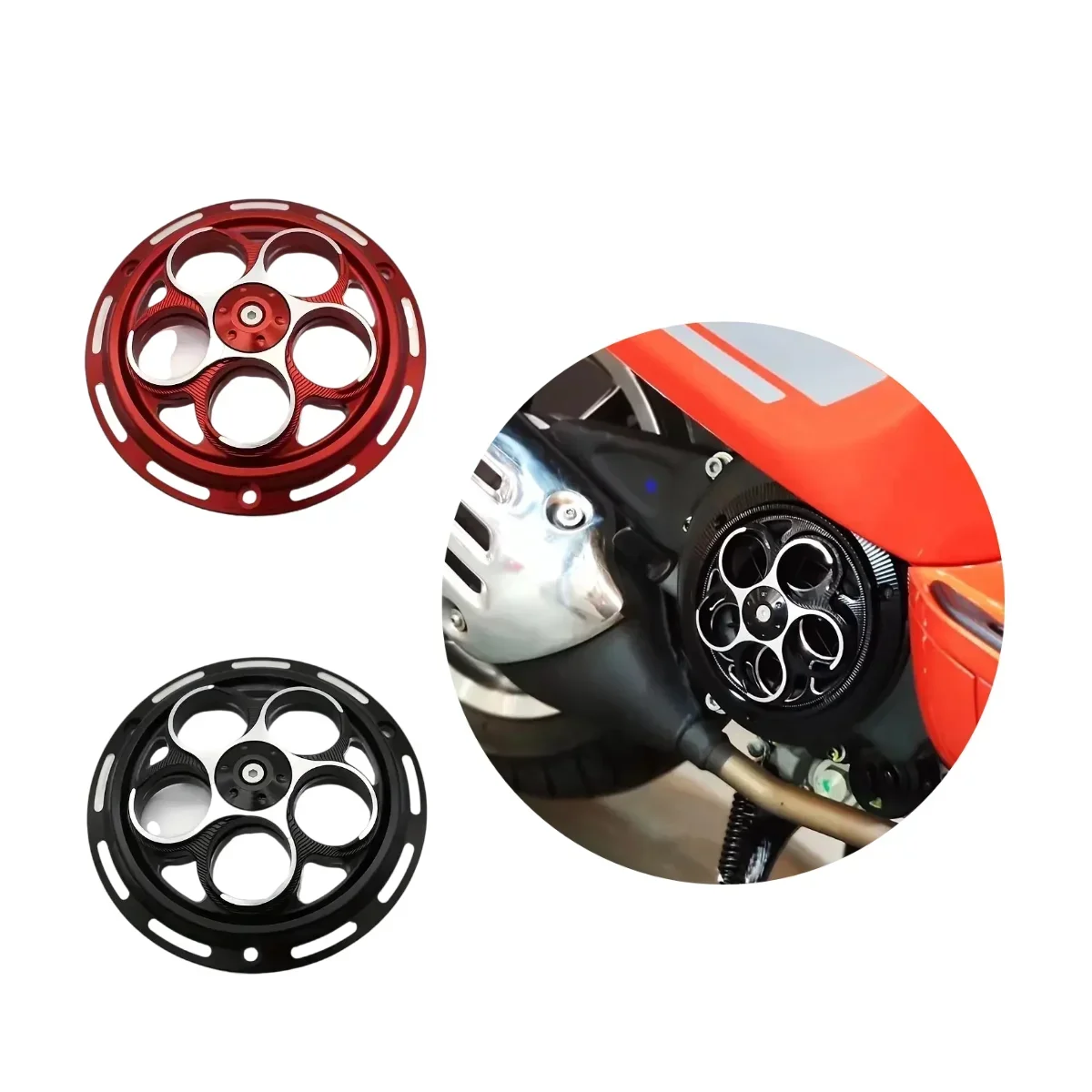 

Алюминиевая вращающаяся крышка охлаждающего вентилятора премиум-класса с ЧПУ для Sprint Primavera 150 (2013-2021) — прочная защита охлаждающей пластины двигателя