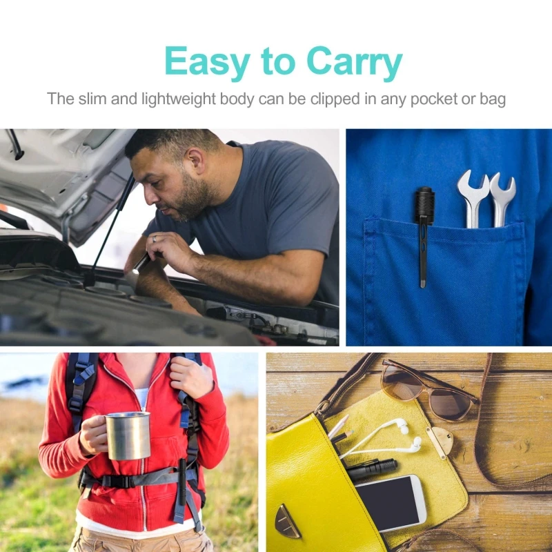 Portable Pocket Super Small Mini LED Flashlight Set Handheld Pen Light Linterna  Orch with High Lumens for Camping, Fishing