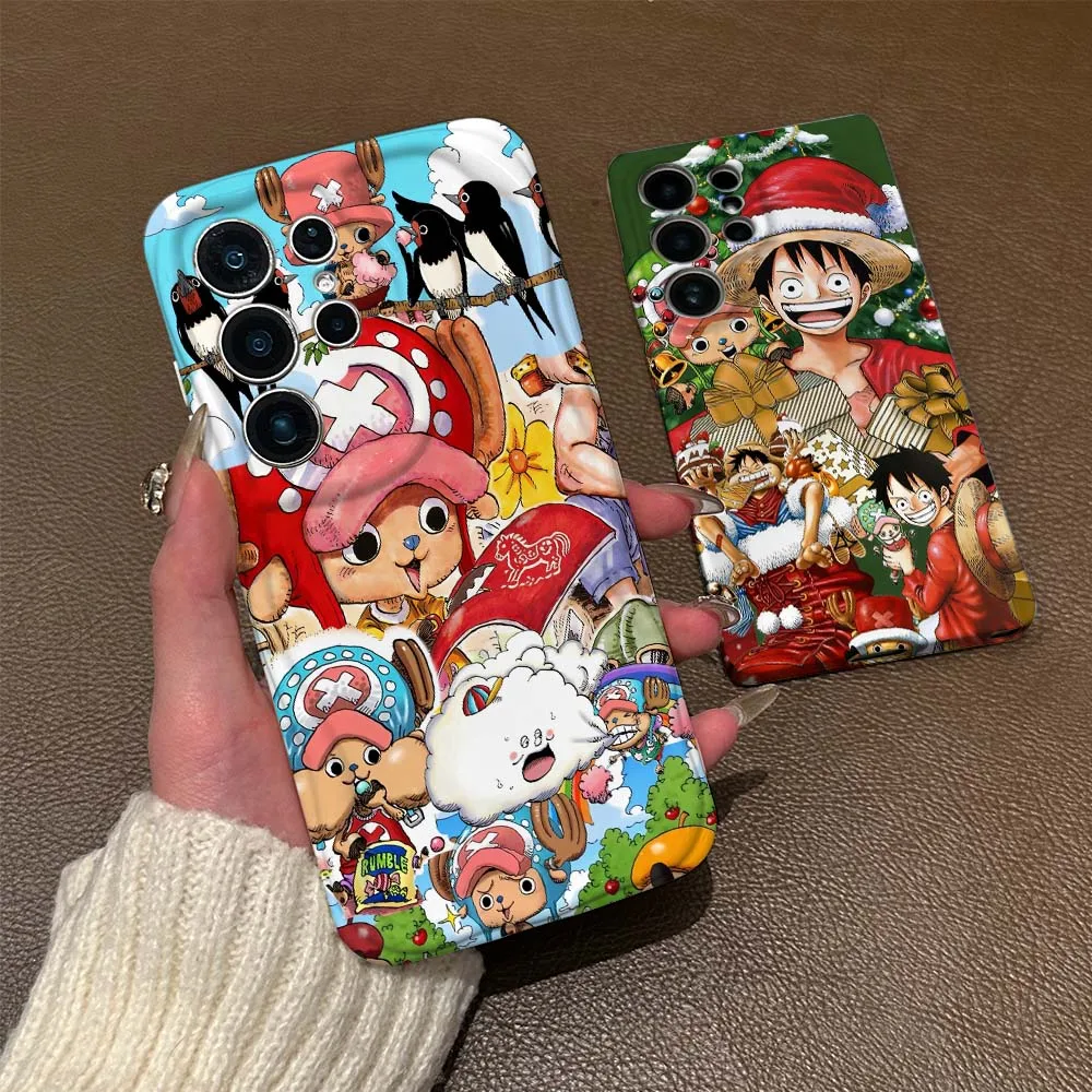 

Tony Tony Chopper Luffy Cute Phone Case For Samsung Galaxy S26 S25 S24 S23 S22 S21 Plus Ultra FE Lite 5G Feilin Wave Oil Shell