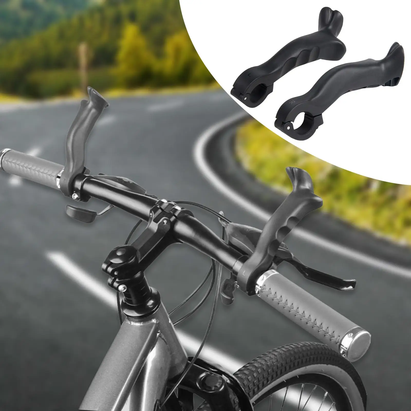 

Внутренние наконечники руля велосипеда Наконечники руля горного велосипеда, эргономичный дизайн, нескользящие удлиненные ручки, сменные аксессуары