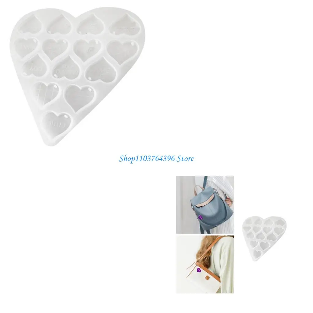 

Silicone Keychain Molds Resin Jewelry Heart Craft Silicone Molds for Heart