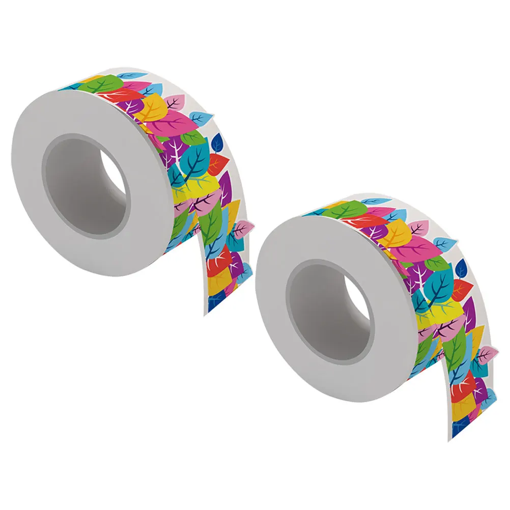 

2 Rolls Applique Waterproof Adhesive Sticker Child Pvc Self-adhesive Bulletin Board Strips for Wall