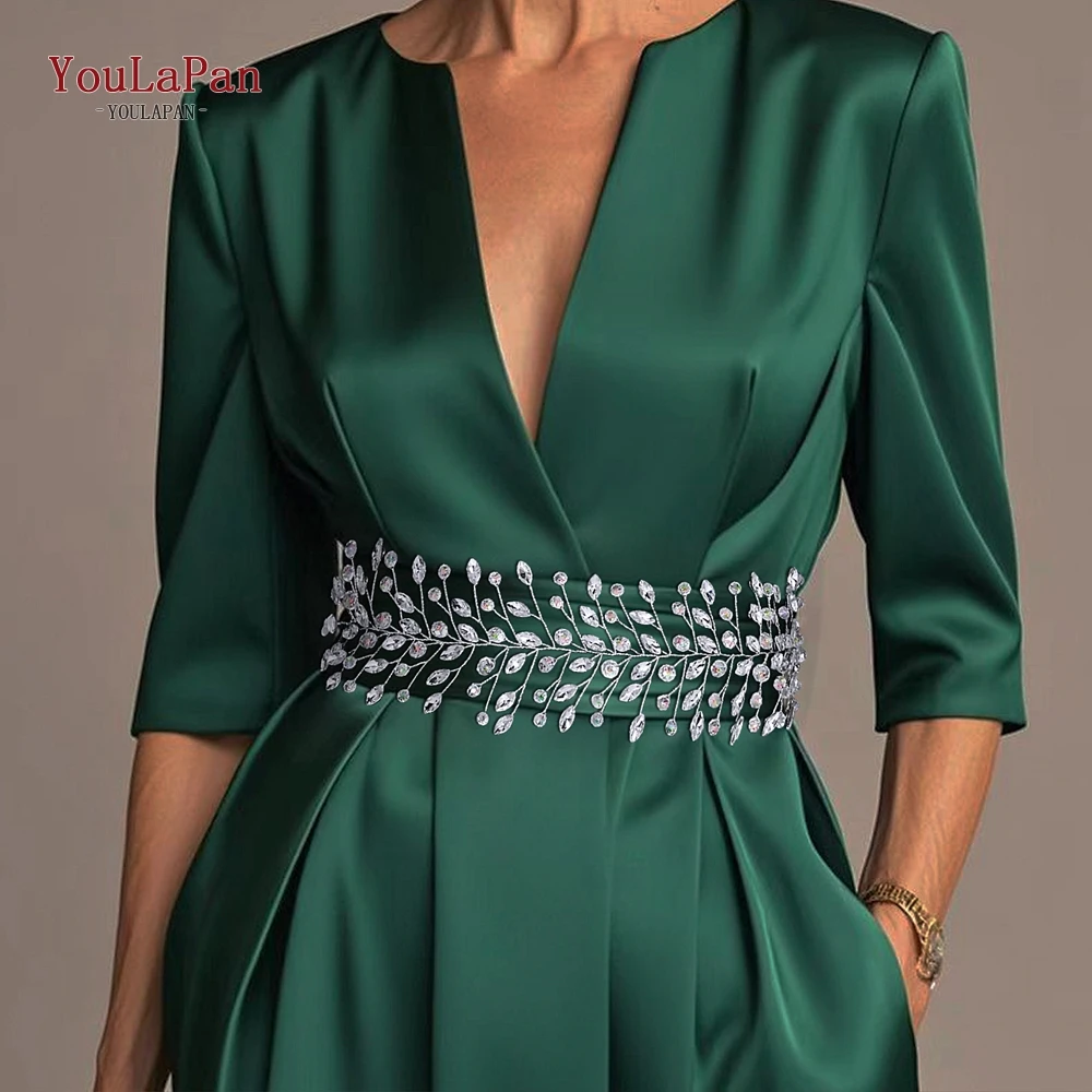 

YouLaPan Elegant Rhinestone Bridal Belt Bridesmaid Belt Wedding Dress Waist Decoration Evening Gown Belt Accessories SH799