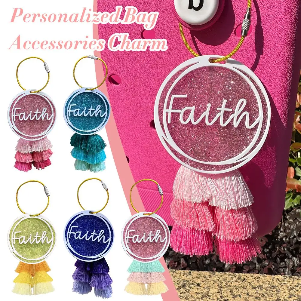 Personalized Handbag Accessories Custom Tassel Bag Charm Name Keychain Backpack Pendant Stylish Appearance Party Small Gift