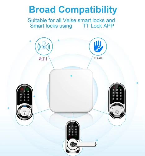 Imagen 2 del producto TTLOCK G2 WiFi Hub de enlace Compatible con TTLock cerradura de puerta inteligente aplicación remota Control desbloqueo Control de voz para Alexa Google Home