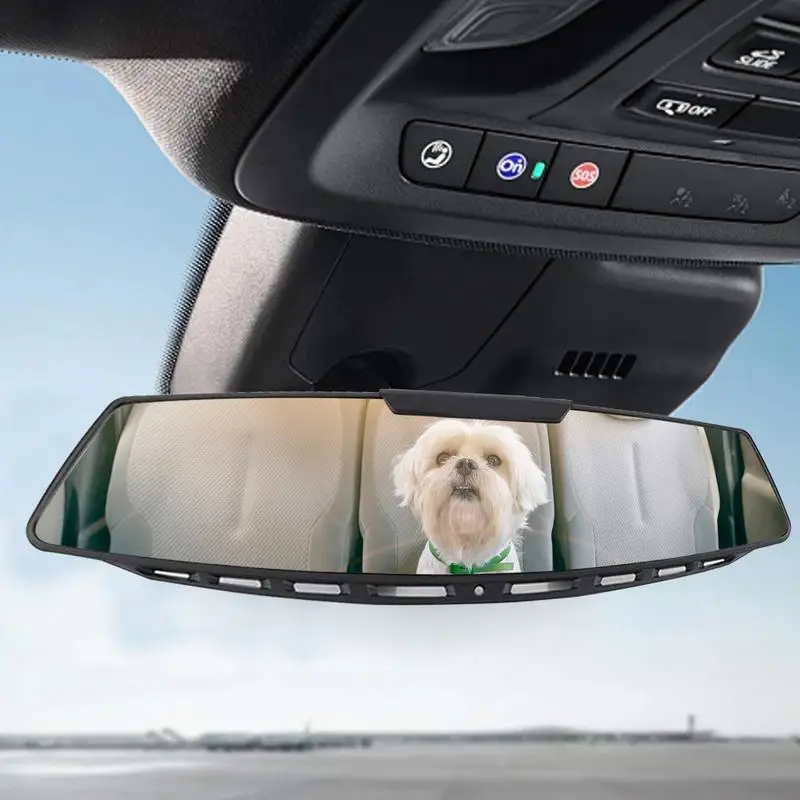 Large View Car Rearview Mirror Anti Glare Wide Angle Clip On Mirror Clear Visibility Rear View Mirrors Internal Spare Parts