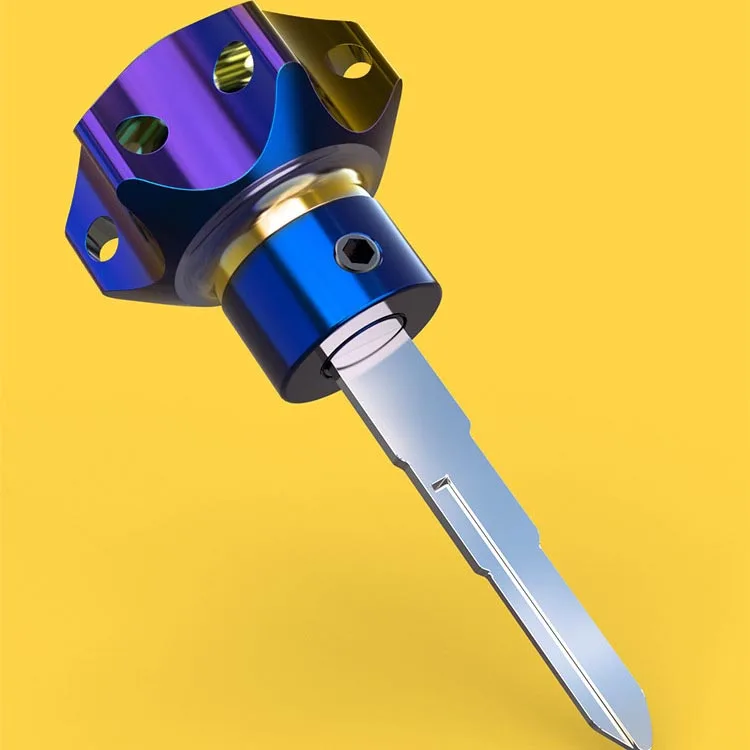 غطاء رأس من التيتانيوم للدراجات النارية ، مسدس CNC ، قشرة محروقة ، مقهى متسابق ، حرق معدل ، مفتاح أزرق بت ، ملحقات الدراجات النارية