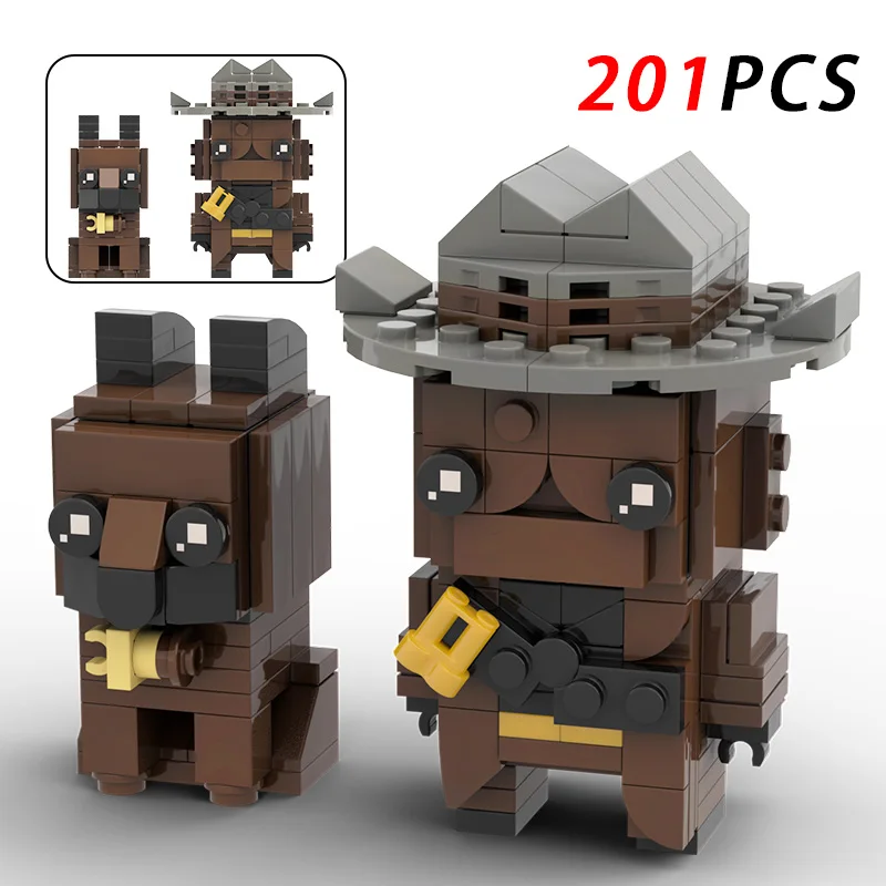 Fallouted Brickheadz Indianaed Jonesed Bricks Adventure Classic Movie Figure Block Hunter Game Building Blocks Toys Xmas Gift