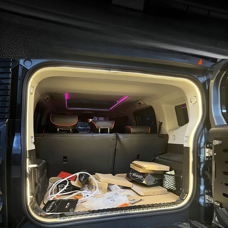شرائط إضاءة محيطة لصندوق السيارة مناسبة لشيري جيتور ترافيلر T2 2023 2024 2025 LED ملحقات إضاءة ديكور داخلي للسيارة