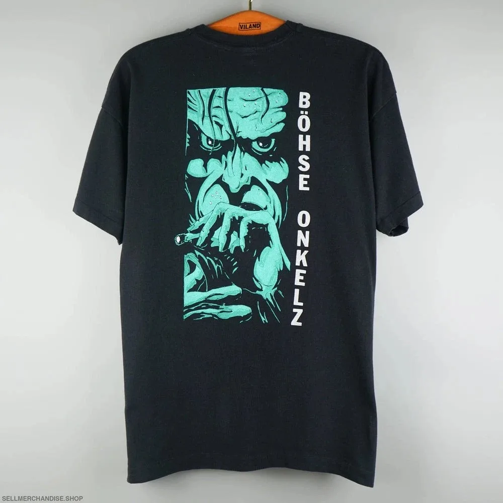 Vintage 1990s Bohse Onkelz T-Shirt Single Stitch  Graphic T Shirts Streetwear