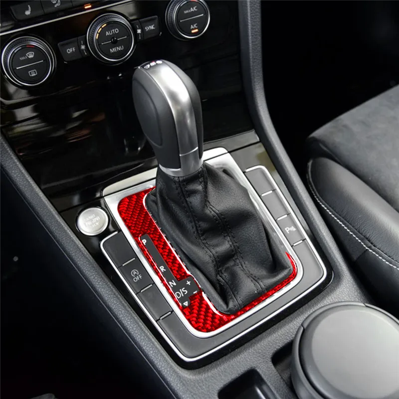 Car Interior Decoration Protection Carbon Fiber Red Sticker For Volkswagen VW Golf 7 GTI MK7 2014-2019 Styling Accessories