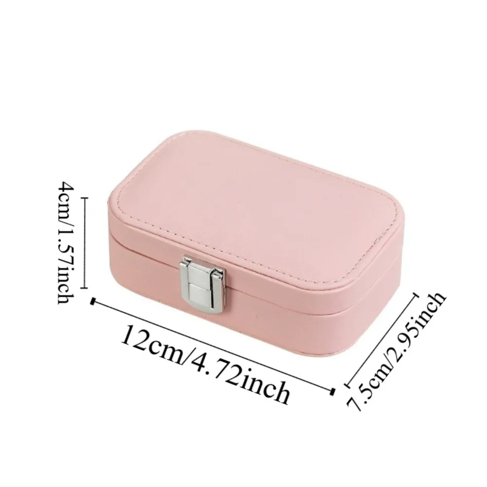 Macaron Color Jewelry Storage Box Dustproof Mini Size Jewelry Storage Case Snap Button Jewelry Display Plate