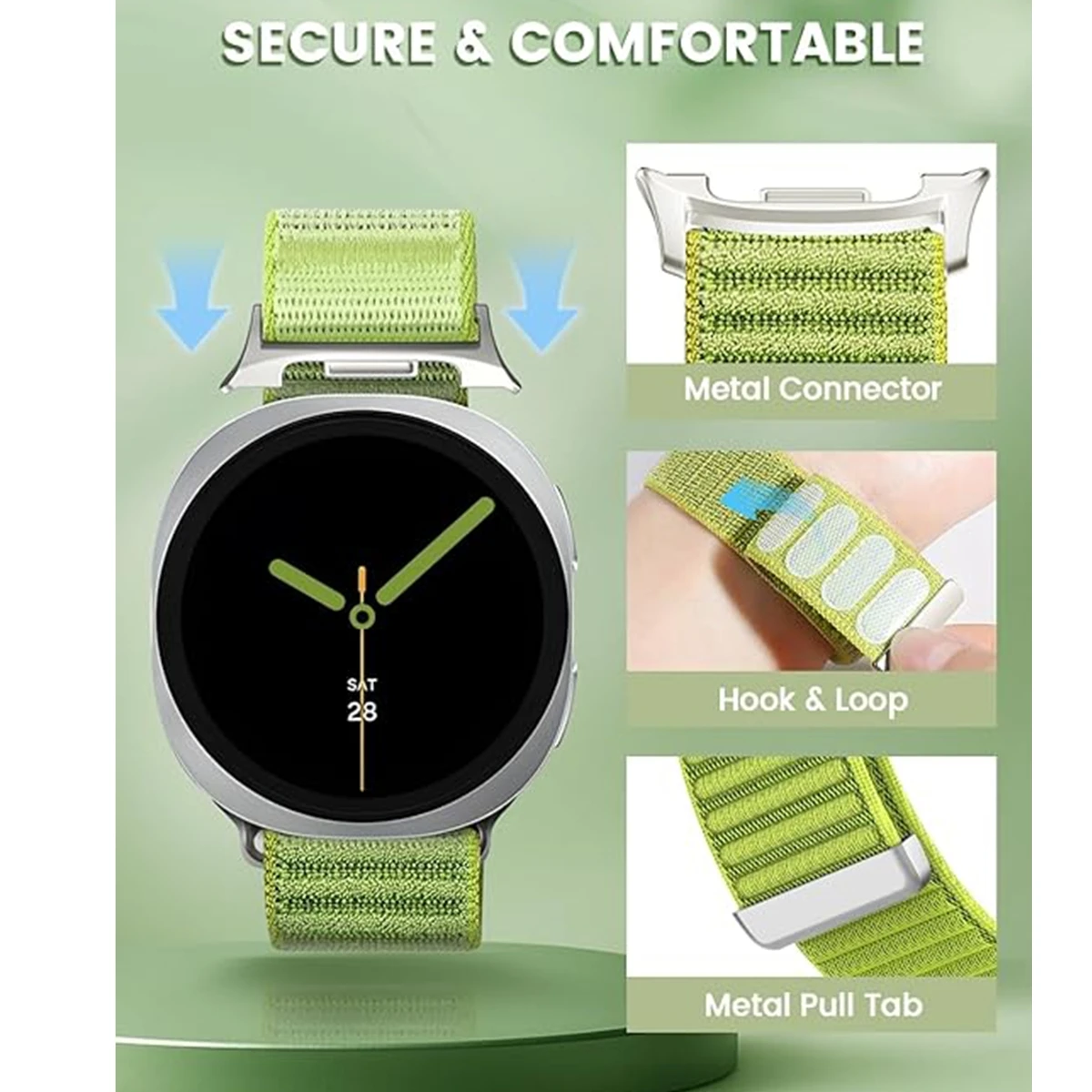Nylon Elasti Geflochtenes Uhrenarmband für Samsung Galaxy Watch8 Band 40mm 44mm/Galaxy Watch 8 Classic 46mm/Ultra 2025 Armband