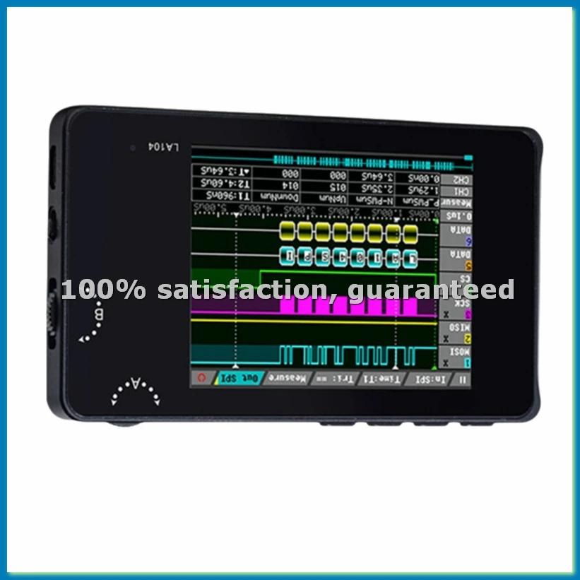 LA104 Digital Logic Analyzer Screen 4 Channels Oscilloscope SPI IIC UART Programmable 100M Sa/S Max Sampling Rate-A25R
