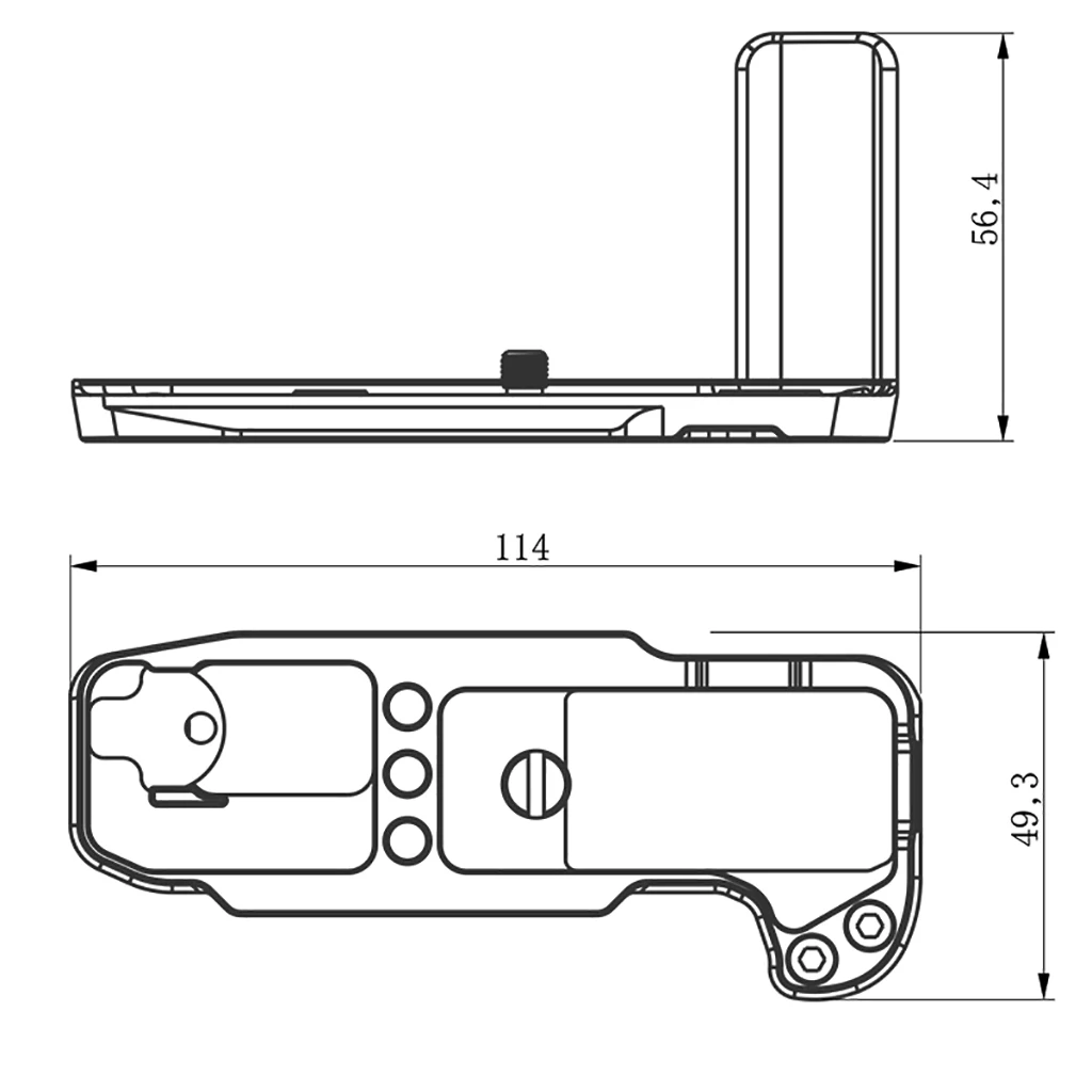 Быстросъемная пластина для Fuji XM5, деревянная ручка с винтом 1/4 для камеры Fujifilm X-M5, алюминиевая основа, L-образная монтажная пластина