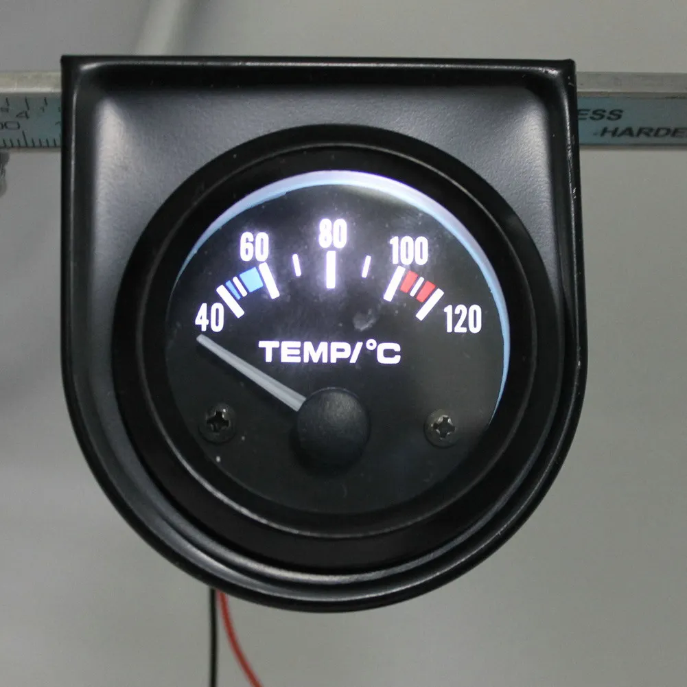 52mm Car Water Temperature Gauge LED White Light Auto Water Temperature Meter with Water Temp Sensor Water Tank Level Indicator
