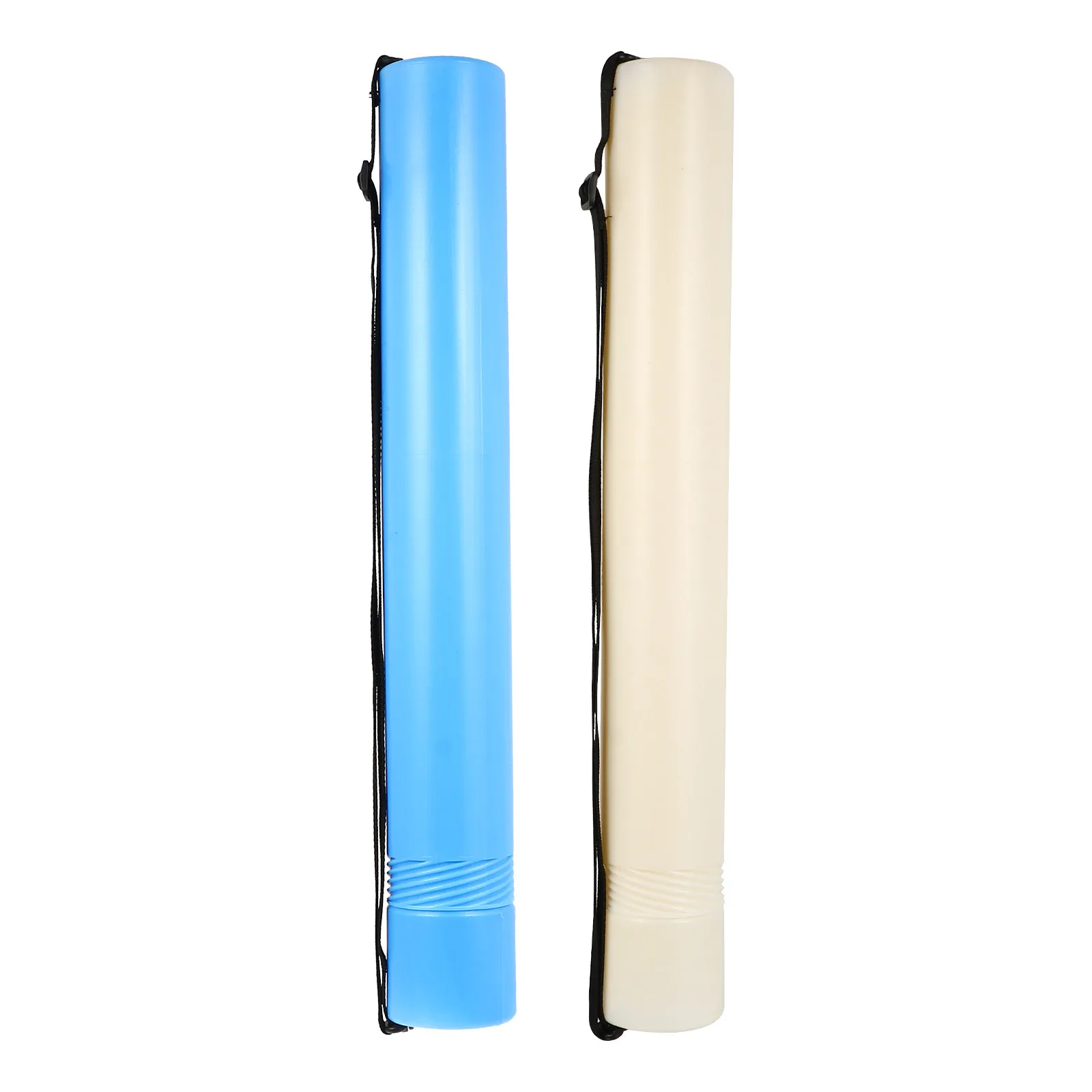 2Pcs Telescopic Plastic Poster Tubes Retractable Drawing Storage Tubes Adjustable Shoulder Strap Document Carrier for Artwork