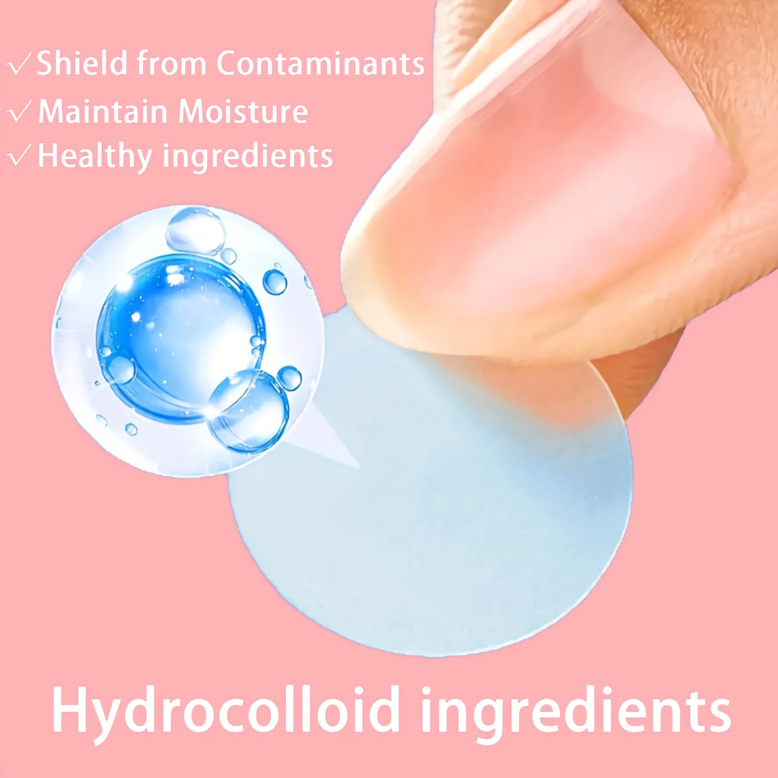 Water colloid acne patch, alcohol free, mild and non irritating, high-quality salicylic acid and tea tree oil acne patch