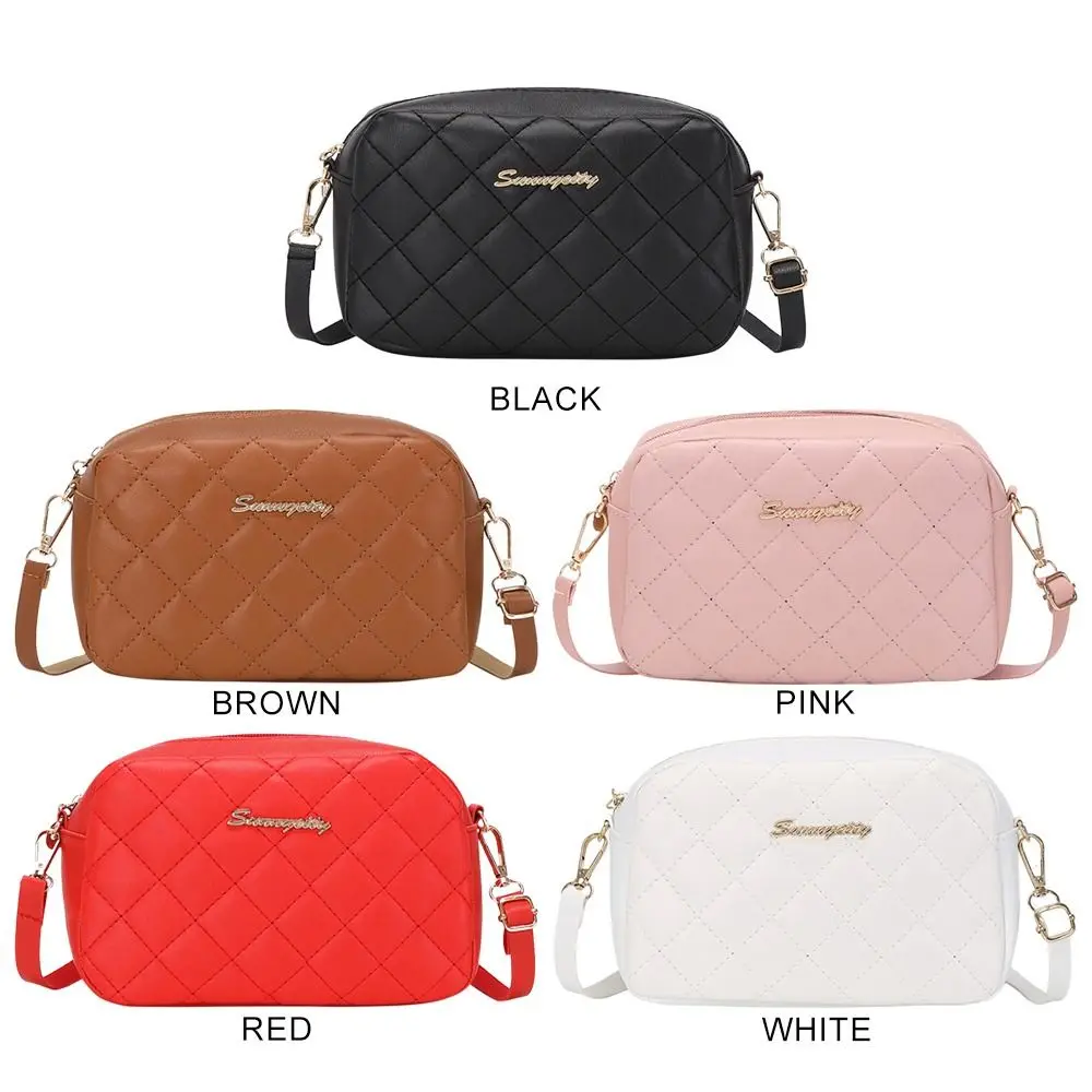 Ladies Cross Body Messenger Bag Women Fashion Lingge Embroidery Shoulder Bags Detachable Handbags Small Square Pouch