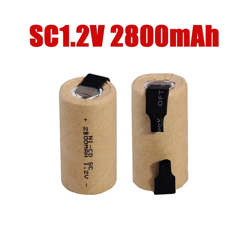 Electric Tool Battery 1.2V 2800Ah Screwdriver Sc Electric Drill Rechargeable Battery With Label Electric tool Nicd sub Battery